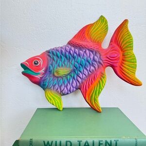 Vintage Folk Art Fish Wall Decor
